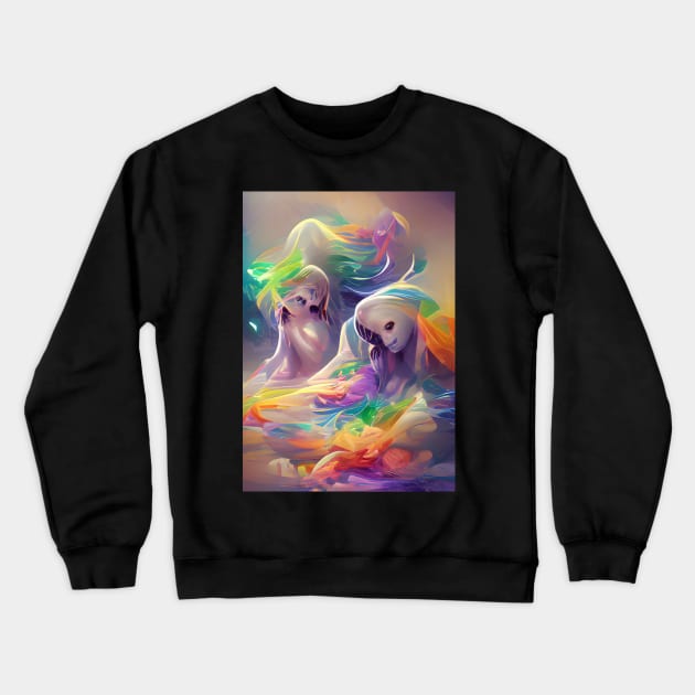 SURREAL GHOSTS ON HALLOWEEN Crewneck Sweatshirt by sailorsam1805